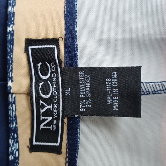 NYCC Striped Stretch Pull On Pencil Skirt- Sz. XL - Picture 2 of 10